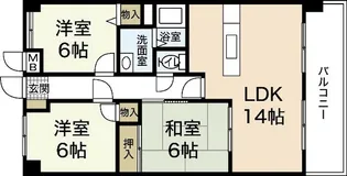 パークヒルズ天水【2階】の間取り