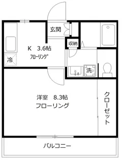 オリーブハウス【1階】の間取り
