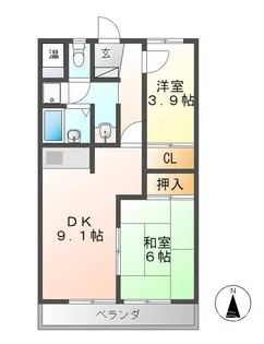 3DKの間取り画像