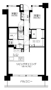 Brillia弦巻【4階】の間取り