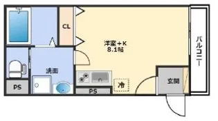グルーブメゾン三宮EAST【1階】の間取り