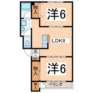 ヴェルドミールN【1階】の間取り