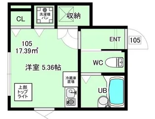 コートハウス桜川【1階】の間取り