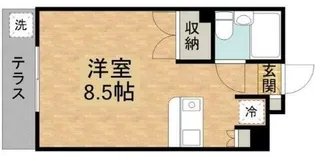 サンウィング中野【1階】の間取り