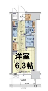 レオンコンフォート阿波座西【7階】の間取り