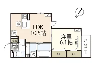 campanella高須【2階】の間取り