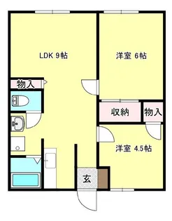 サンライフ上梅田B棟【1階】の間取り