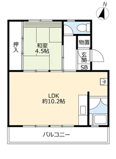 UR星の原【4階】の間取り