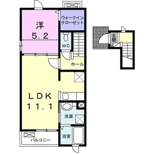 1LDKの間取り画像