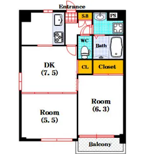 大阪府大阪市中央区谷町6【マンション】の間取り
