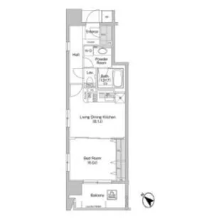 コンフォリア神田神保町【5階】の間取り