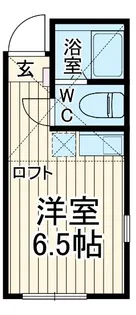ユナイト三ツ沢マイルストーン【2階】の間取り