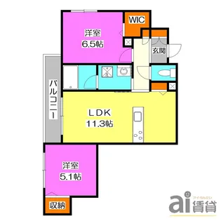 埼玉県所沢市上新井4【マンション】の間取り