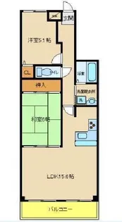 YKハイツ大久保【6階】の間取り