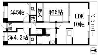 パセオ清荒神2番館【1階】の間取り