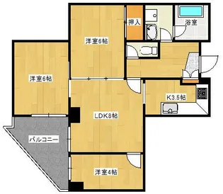 北野シティプラザ【3階】の間取り