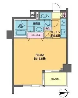 カスタリア高輪【5階】の間取り