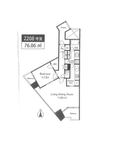 品川Vタワー【22階】の間取り