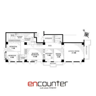 ティアラ島津山【4階】の間取り