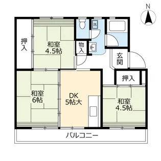 UR下大利【4階】の間取り