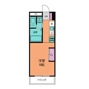 セゾン姥堂【4階】の間取り