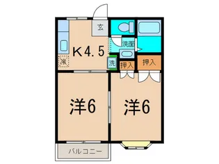 セント宮崎台【1階】の間取り