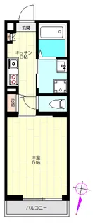 美-ming北里V【1階】の間取り