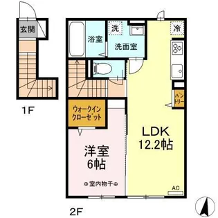 D-ROOM城東中央【2階】の間取り