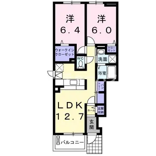 リヴァージュA【1階】の間取り