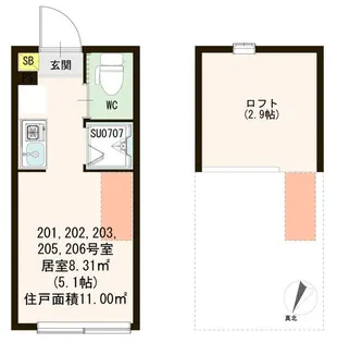 CLAY西荻【2階】の間取り