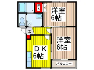 メゾンド・プレリュ-ド【2階】の間取り