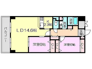 大阪府大阪市北区天満2【マンション】の間取り