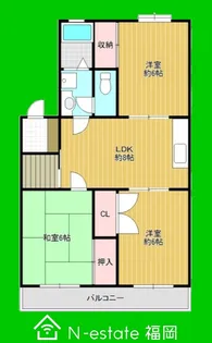 福岡県福岡市西区福重3【マンション】の間取り