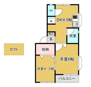 アルファ下愛子二番館【1階】の間取り