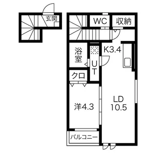 vallee de lours【2階】の間取り