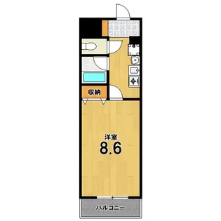 烏丸五条悠【5階】の間取り