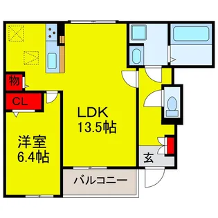 モンレーヴA【1階】の間取り