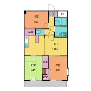 コンフォ・トゥールII【1階】の間取り