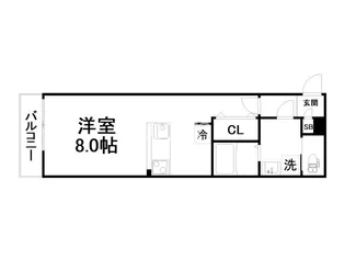 アンシェンヌ紫竹【2階】の間取り
