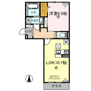 アヴニール西九条【1階】の間取り