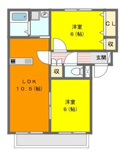 ブライトコートA【2階】の間取り