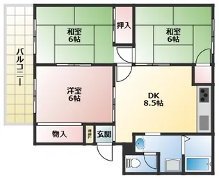 サンパレス小野【3階】の間取り