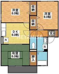 セジュール夢彩都A【1階】の間取り