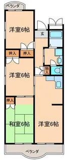 不二屋小島ハイツ【4階】の間取り