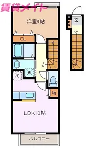 プリマヴェールI【2階】の間取り