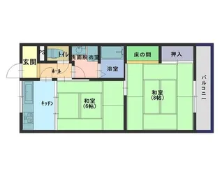 ハイツ浜の内【1階】の間取り