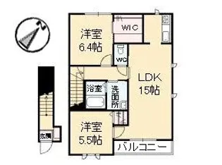 サングランデ A棟【2階】の間取り