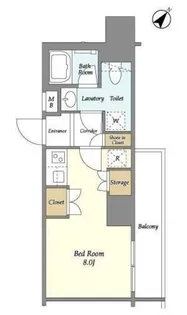 リビオメゾン勝どき【7階】の間取り