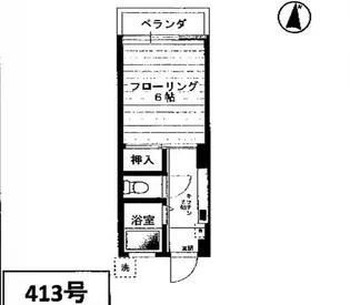 第三通南ビル【4階】の間取り