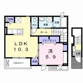 サン リバー【2階】の間取り